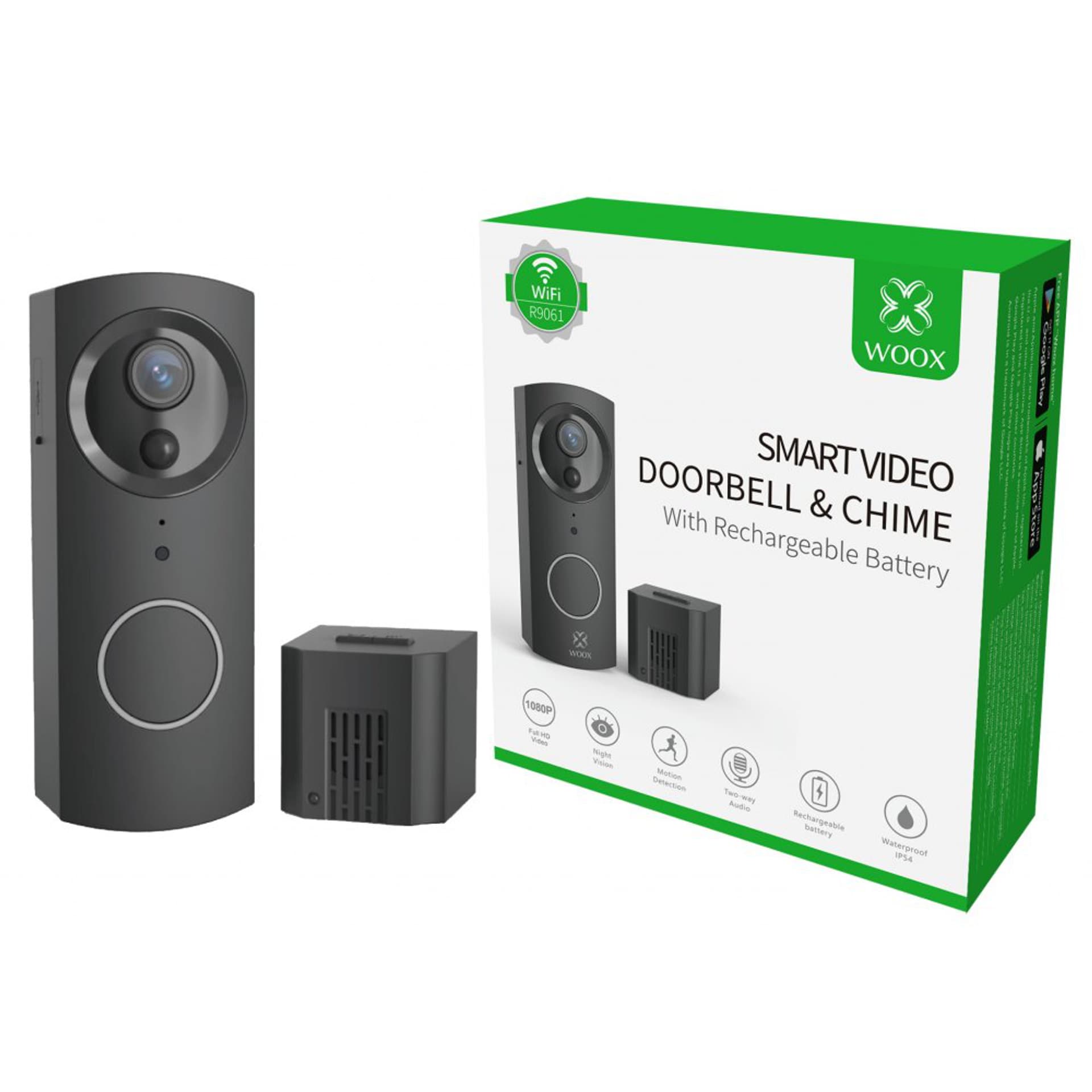 

SMART VIDEO DZWONEK WIFI CZARN