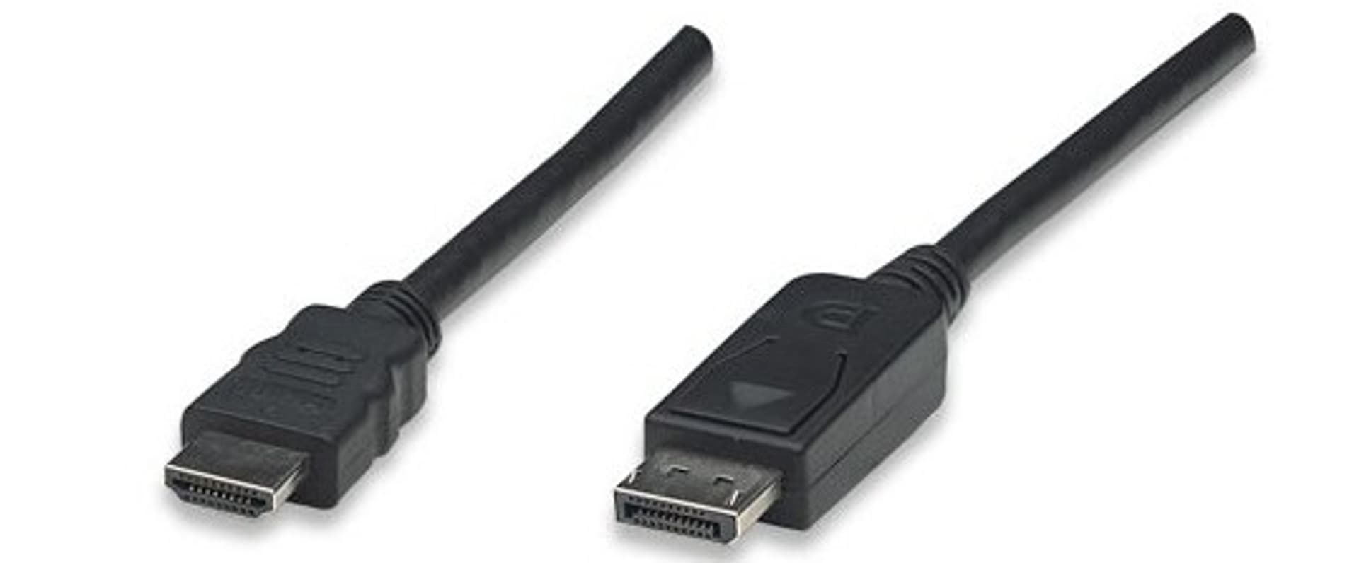 

TECHLY 304321 1.8m /s1x DisplayPort (wtyk) 1x HDMI (wtyk)