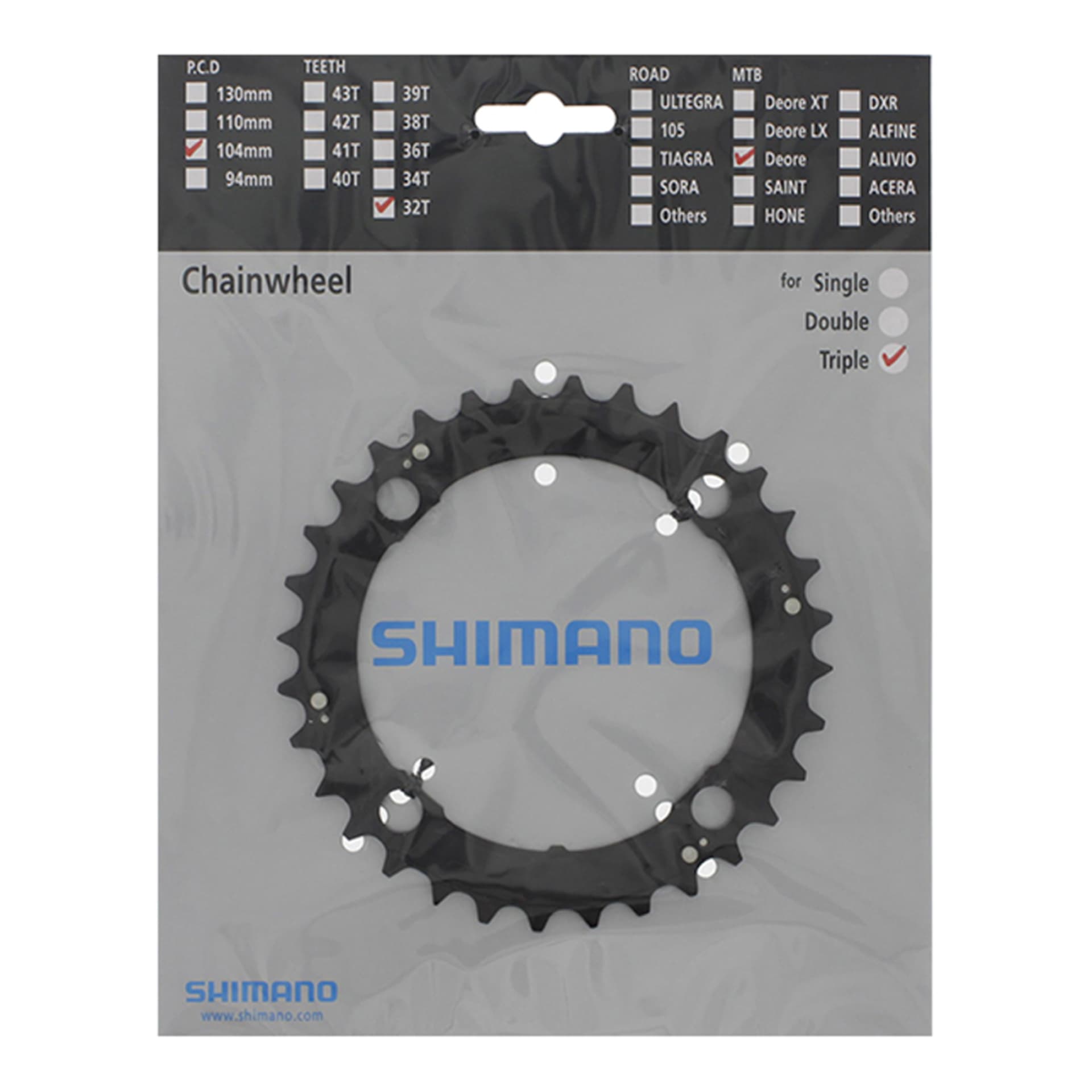 

Zębatka rowerowa przednia Shimano Deore FC-M480 32T