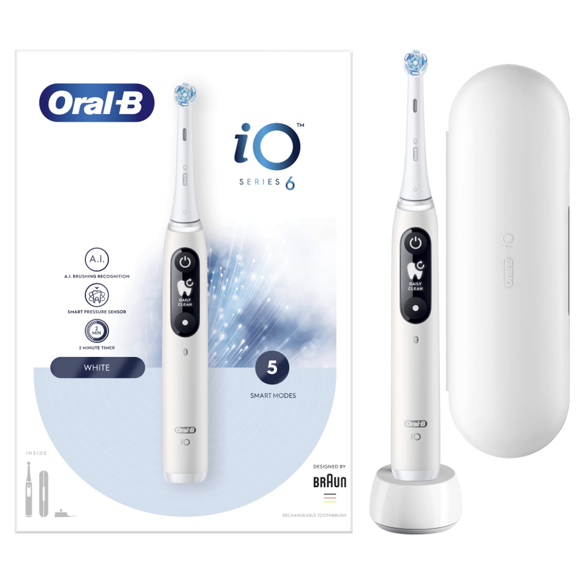 

Szczoteczka elektryczna BRAUN Oral-B iO6 White Ultimate Clean White