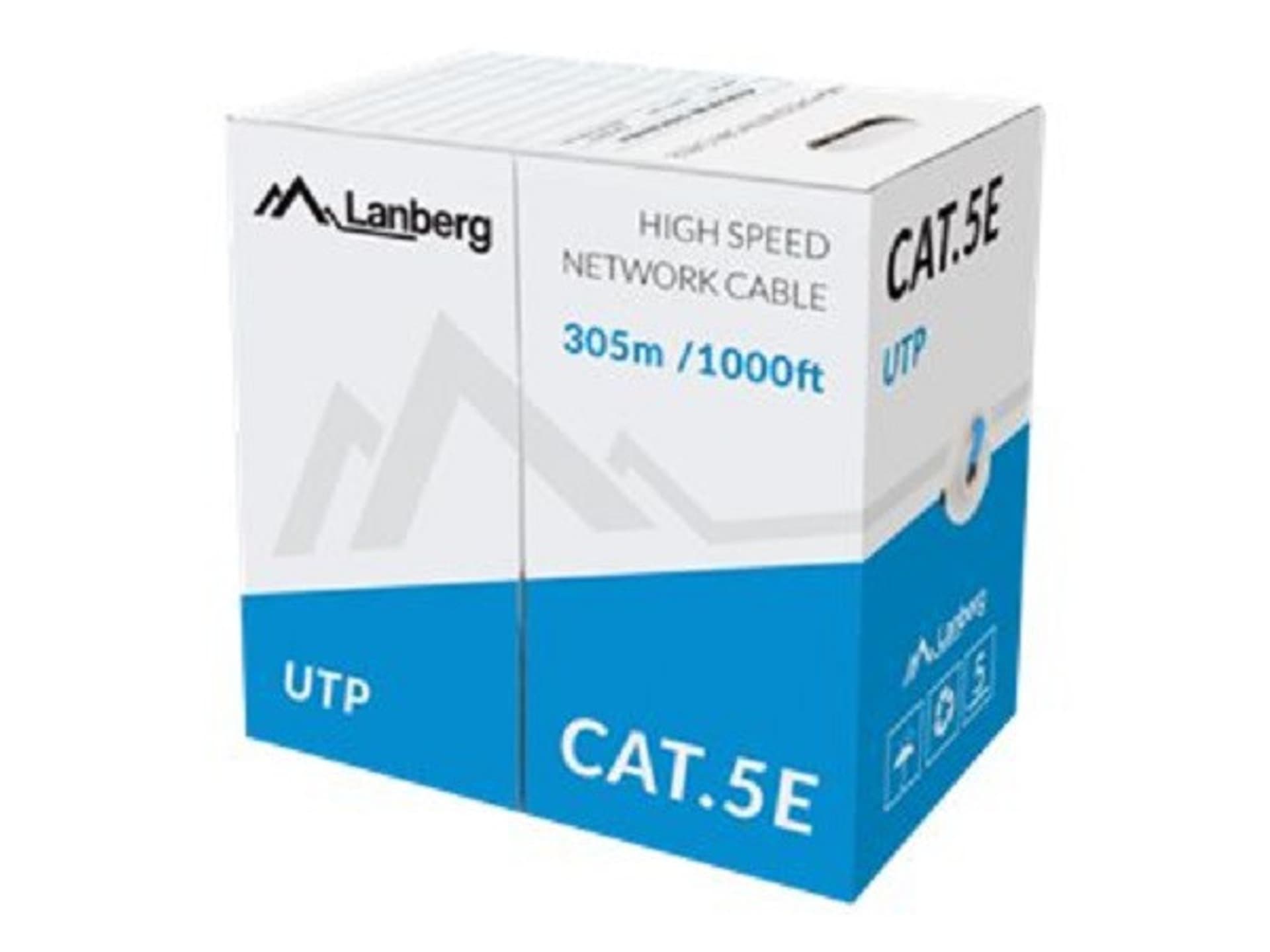 

LANBERG KABEL LAN UTP 100MB/S 305M DRUT CCA ŻÓŁTY
