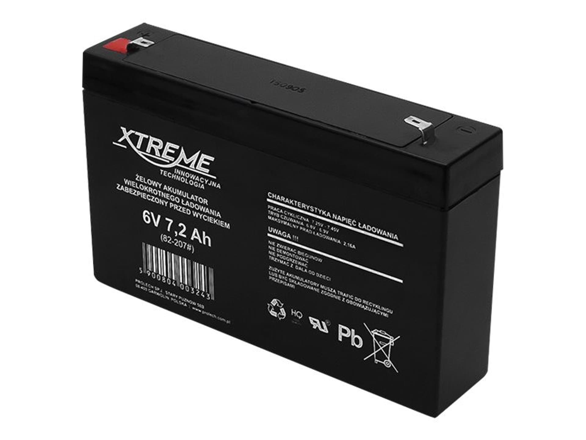 

Akumulator żelowy 6V 7.2Ah XTREME