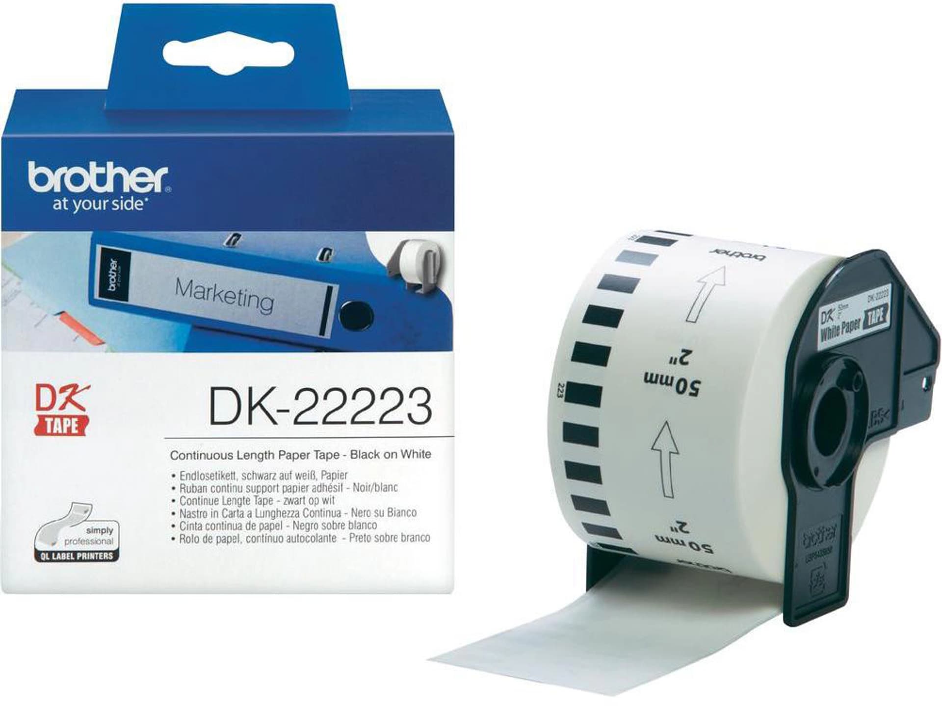 

Taśma BROTHER Papierowa Czarny DK-22223