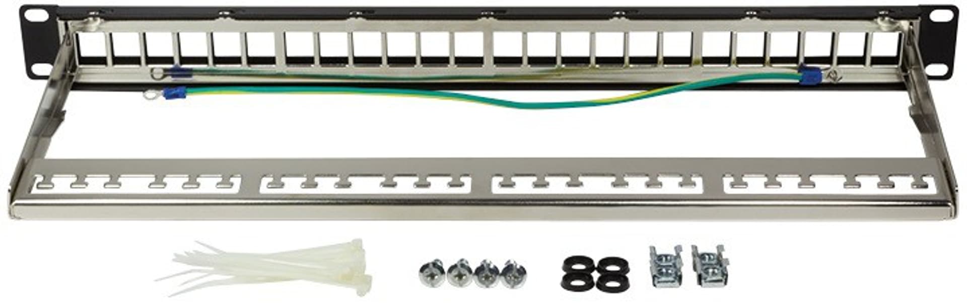 

LOGILINK- Patchpanel Keystone 24-portowy, ekranowany, czarny