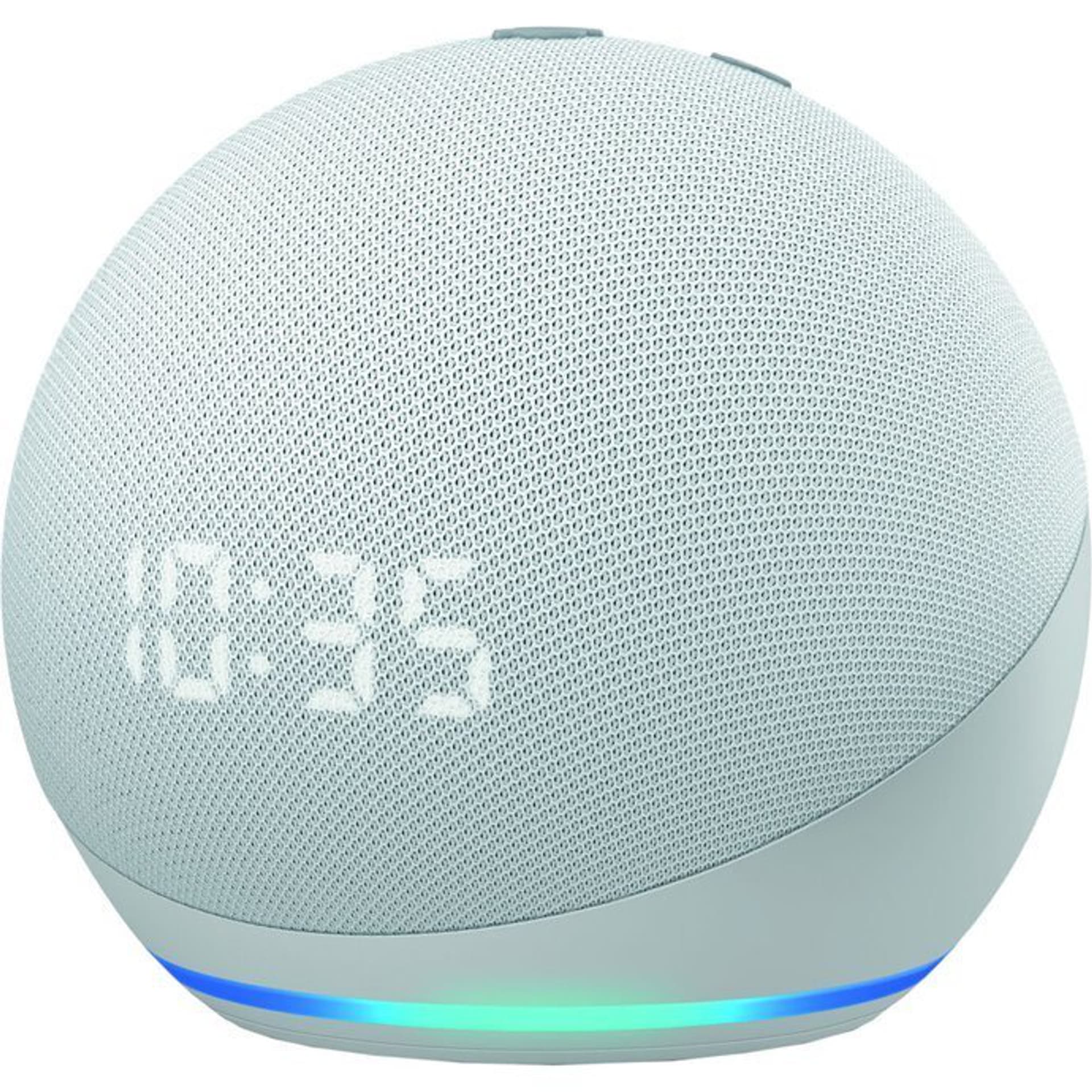 

Amazon Echo Dot 4 z zegarem Glacier White