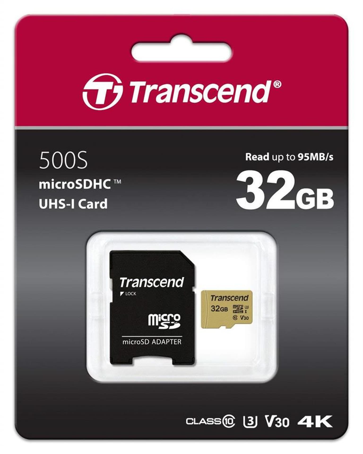 

Karta pamięci TRANSCEND 32 GB Adapter microSD