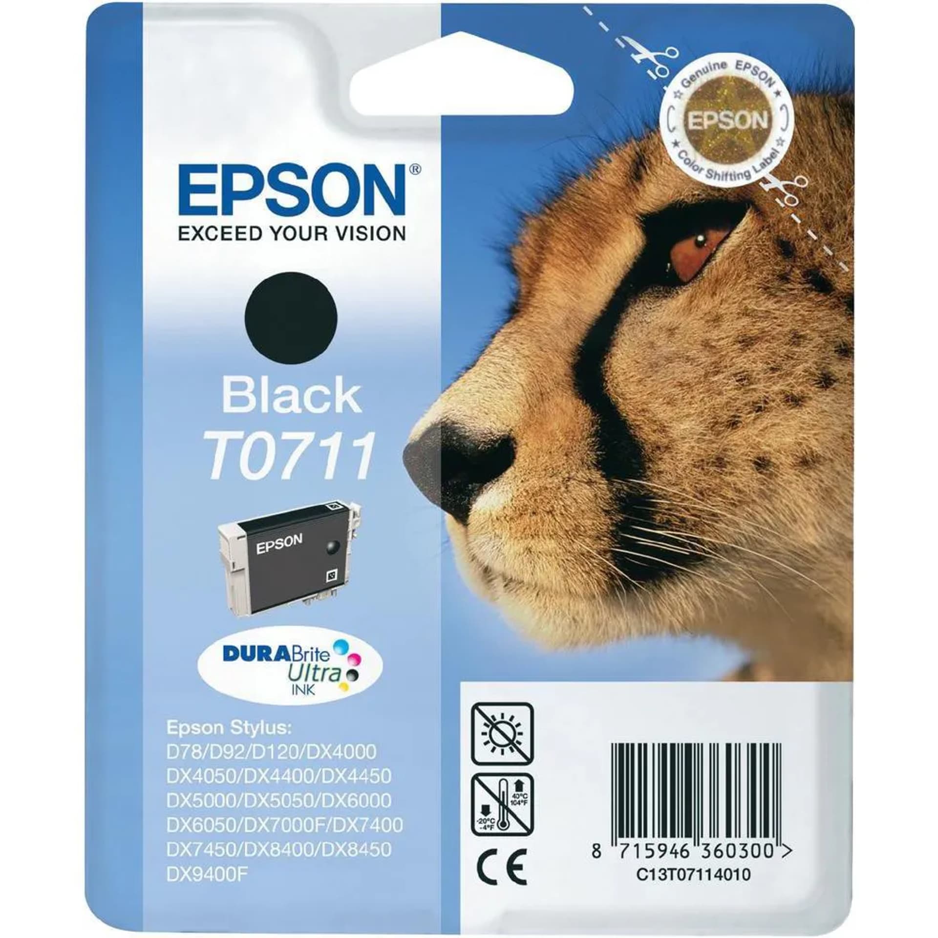 

Wkład EPSON T0711 Czarny C13T07114011
