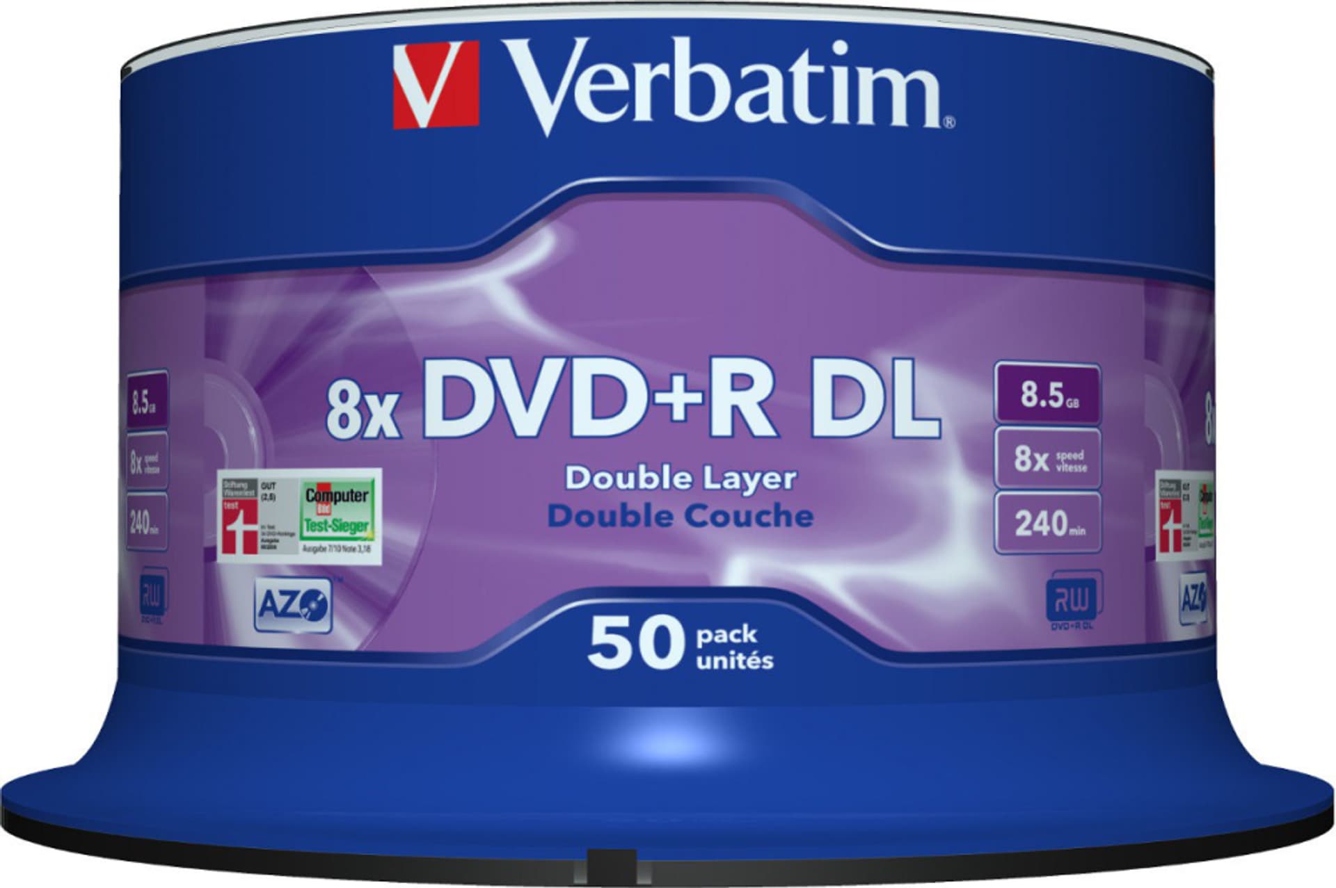 

DVD+R DL VERBATIM 8.5 GB 8x Cake 50 szt.