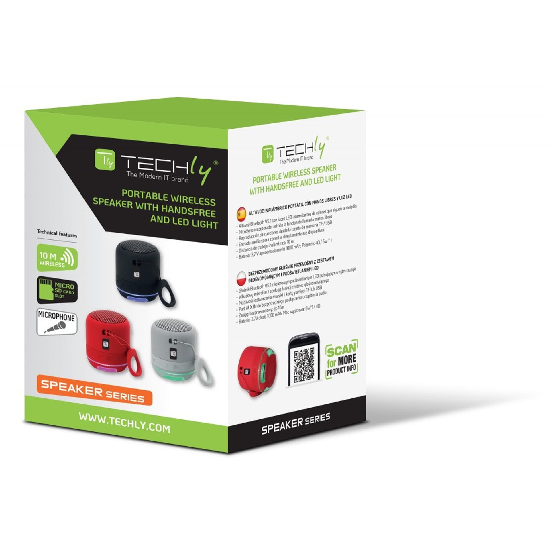 

GŁOŚNIK BLUETOOTH LED CZERWONY