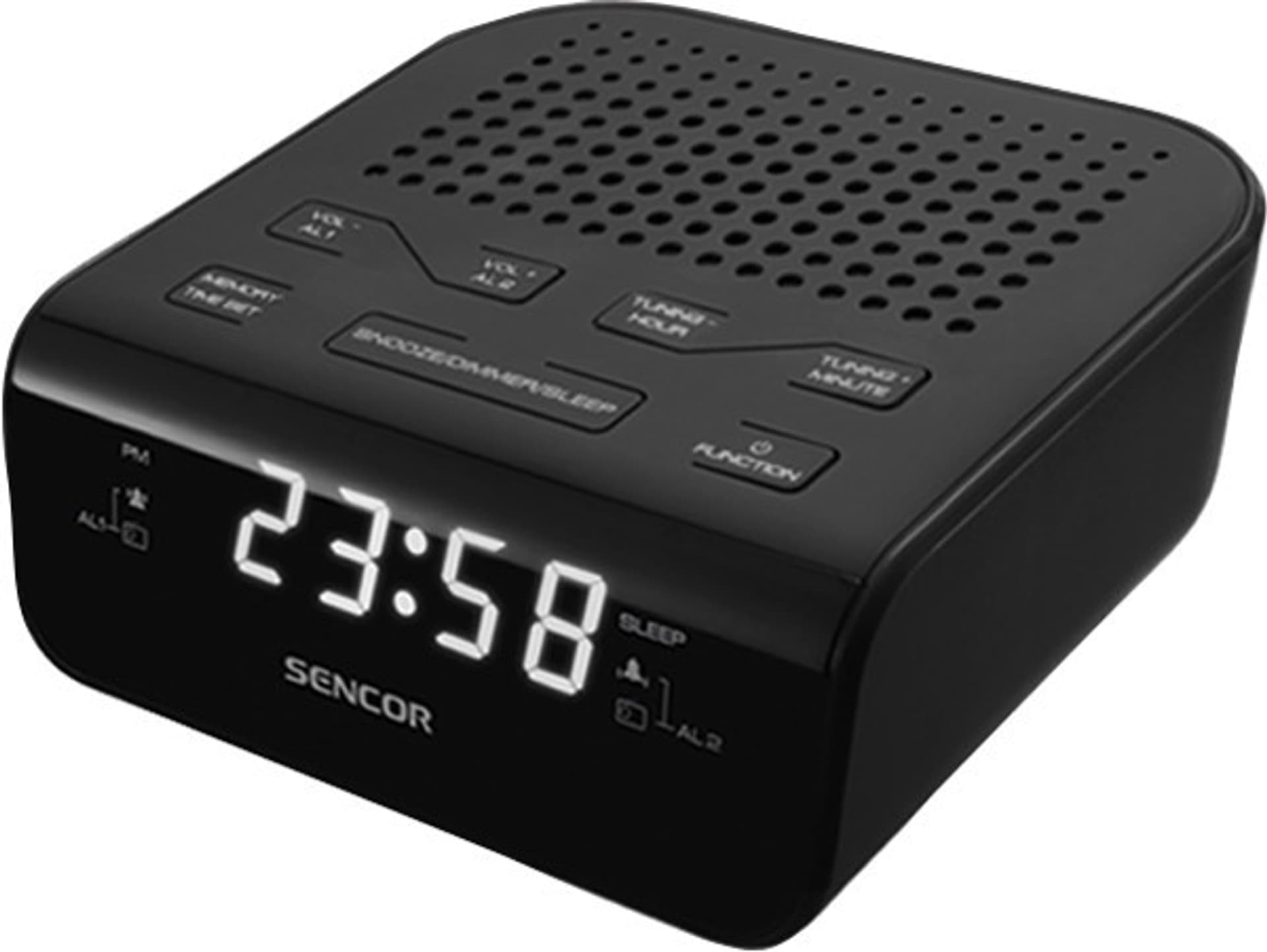 

SRC 136 B Radiobudzik, wyświetlacz LED, prog. 20 stacji FM