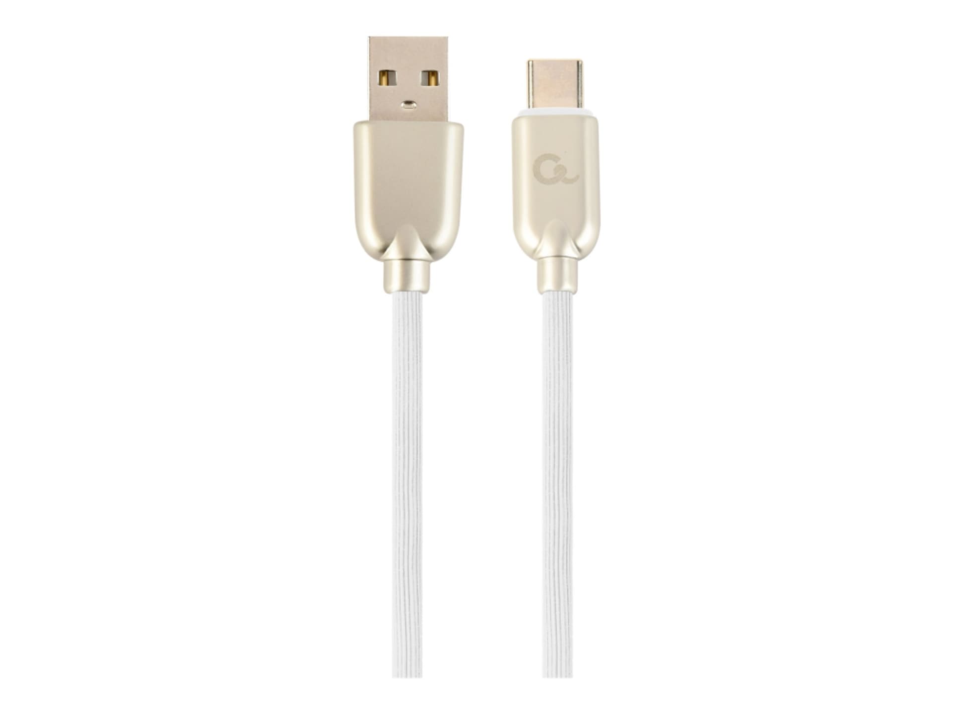 

Kabel USB 2.0 - typ C (AM/CM) 1m oplot gumowy biały Gembird, Am/cm) 1m oplot gumowy biały gembir