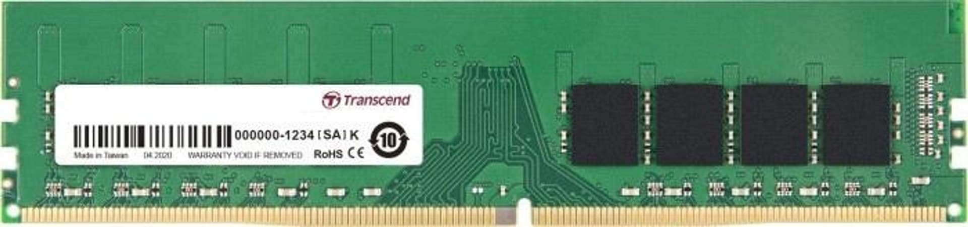 

Pamięć TRANSCEND DIMM DDR4 8GB 2666MHz 19CL 1.2V SINGLE