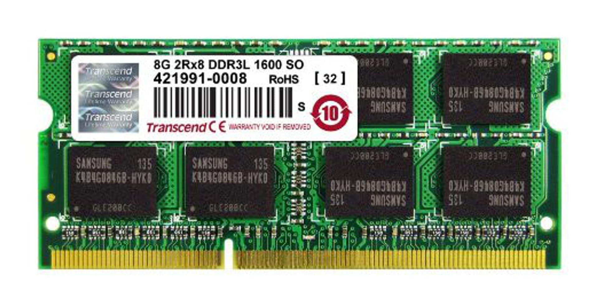 

Pamięć TRANSCEND SODIMM DDR3L 8GB 1600MHz 11CL 1.35V SINGLE