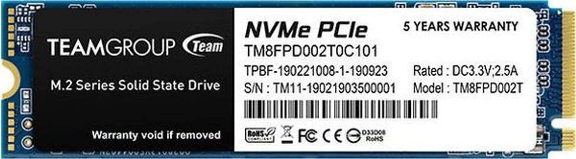 

Dysk SSD TEAM GROUP M.2 2280″ 512 GB PCI-E x4 Gen3 NVMe 2100MB/s 1700MS/s