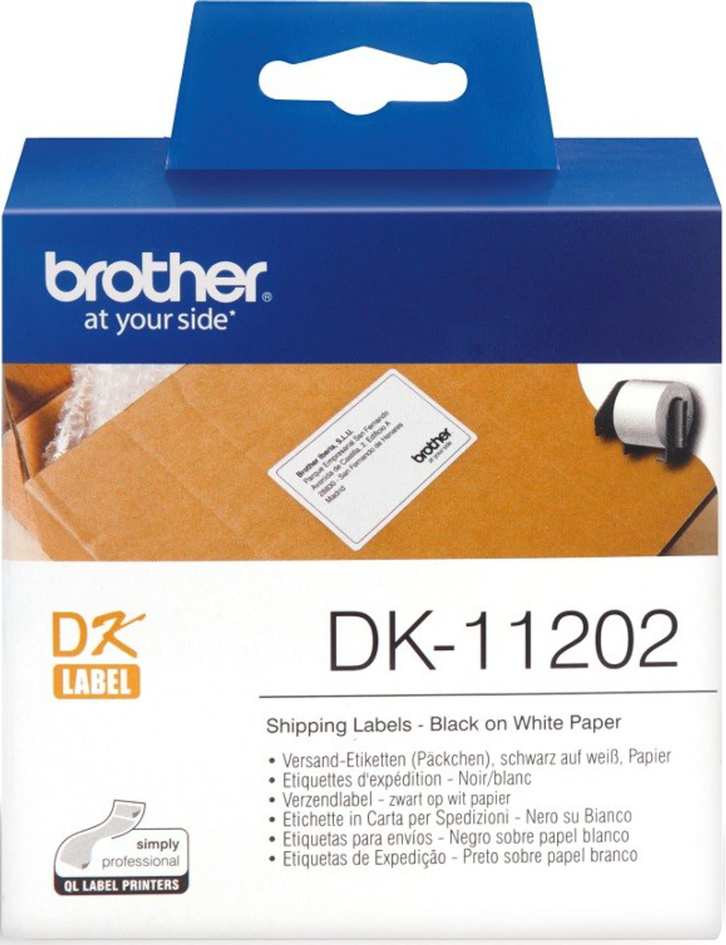 

Brother DK-11202 Shipping Labels White, DK, 62mm x 100mm