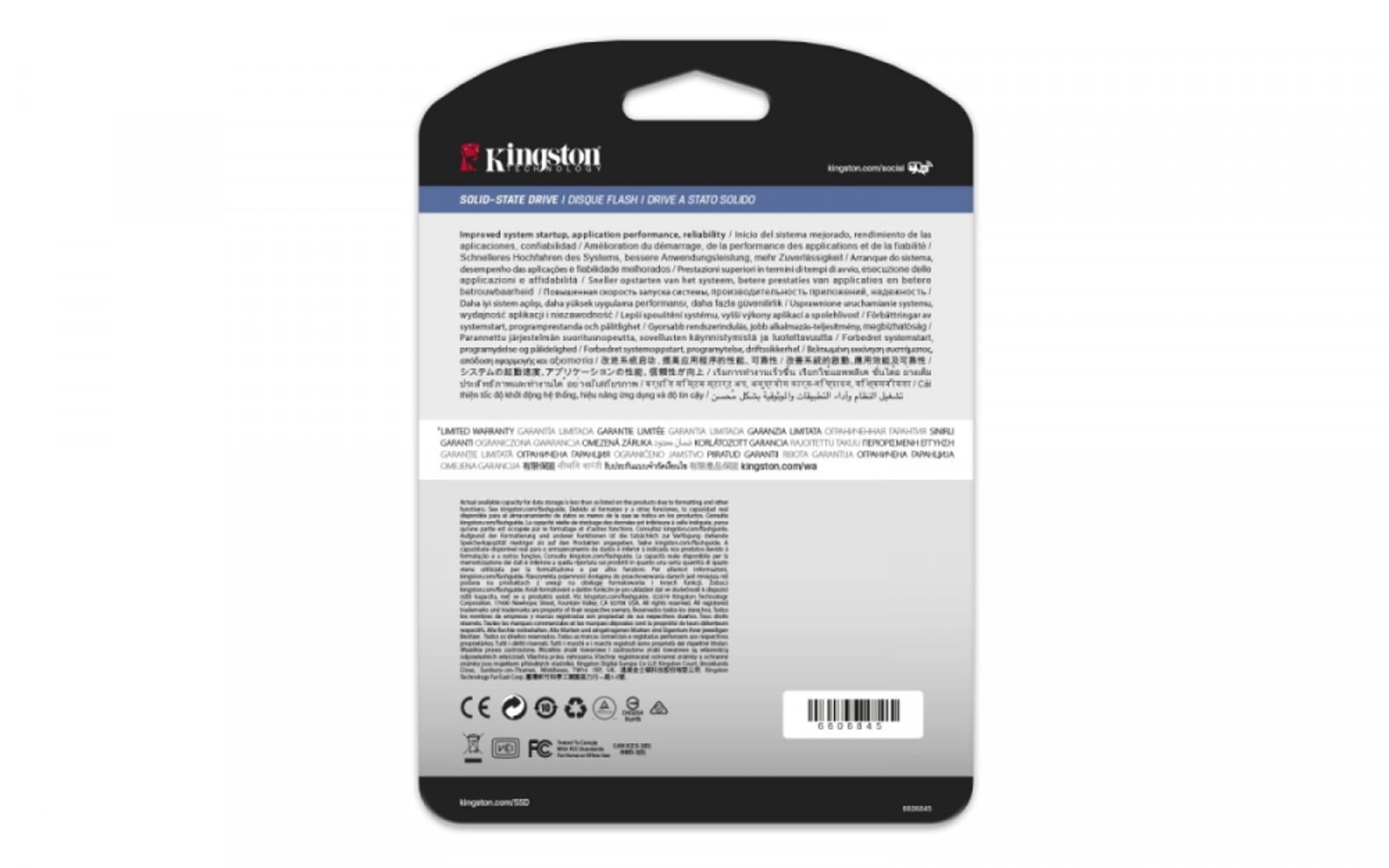 

Dysk SSD KINGSTON 2.5″ 480 GB SATA III (6 Gb/s) 560MB/s 510MS/s