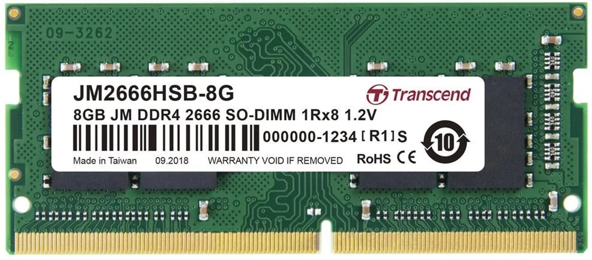 

Pamięć TRANSCEND SODIMM DDR4 8GB 2666MHz 1.2V SINGLE