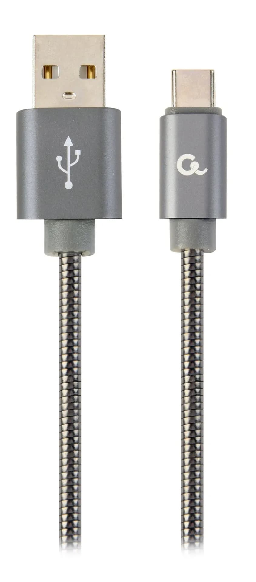 

Kabel USB 2.0 - typ C(AM/CM) oplot metalizowany 2m szary Gembird, Am/cm) oplot metalizowany 2m szary gembir