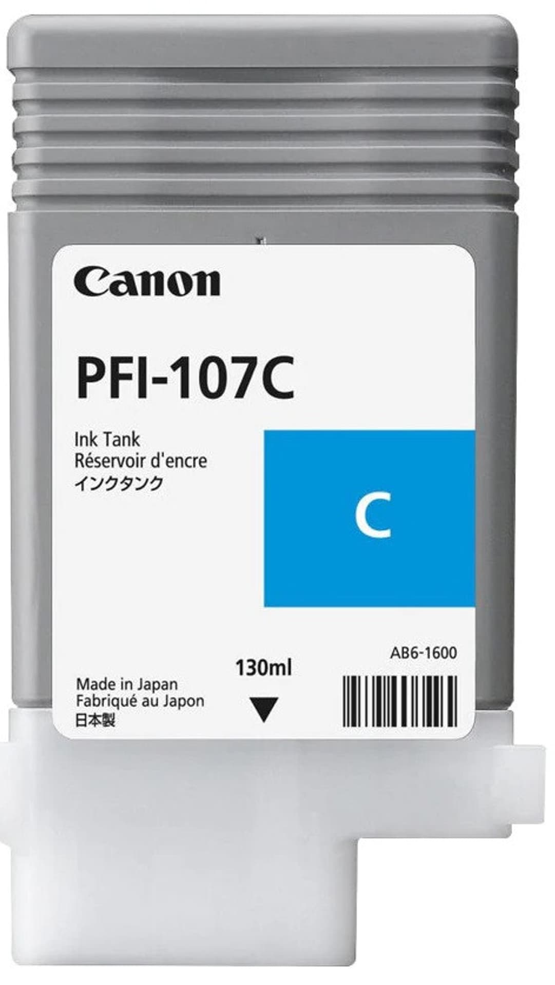 

Canon PFI-107 6706B001 Ink Cartridge, Cyan, 130 ml