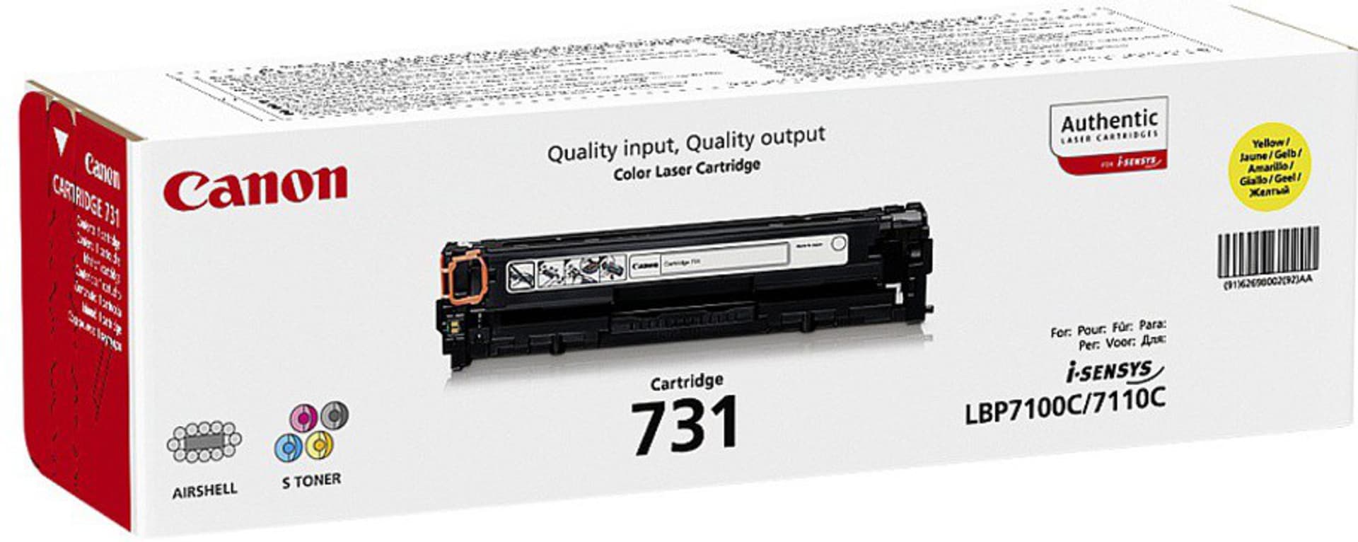 

Toner CANON CRG-731Y 6269B002