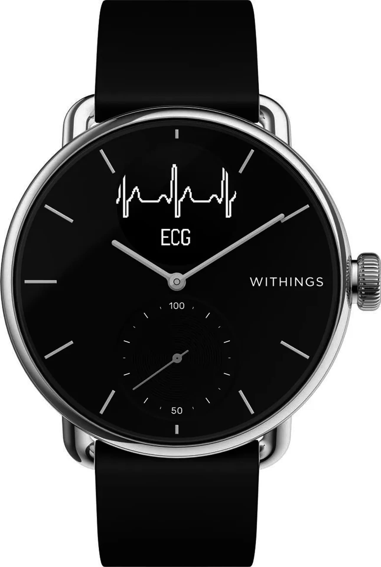

Scanwatch Czarny WITHINGS Czarno-srebrny