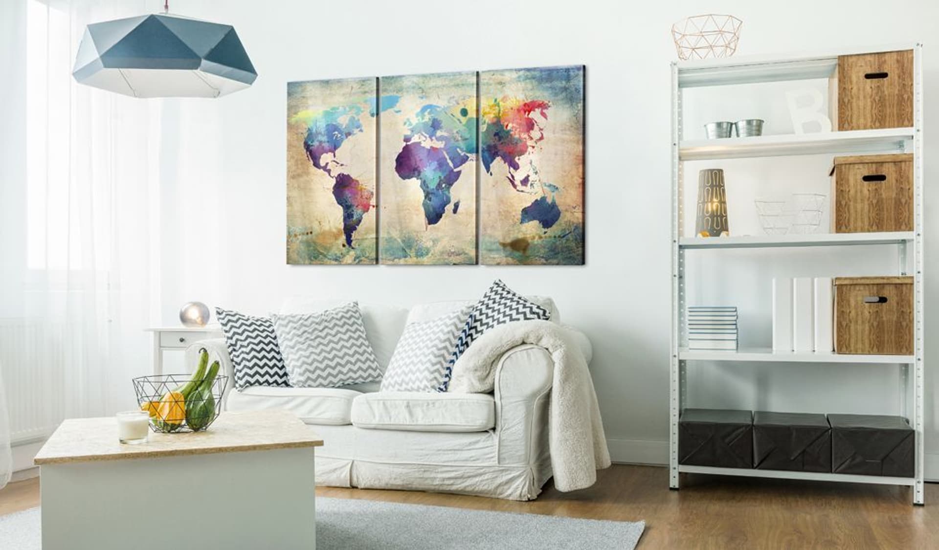 

Obraz na szkle akrylowym - Tęczowa mapa [Glass] (rozmiar 90x60)