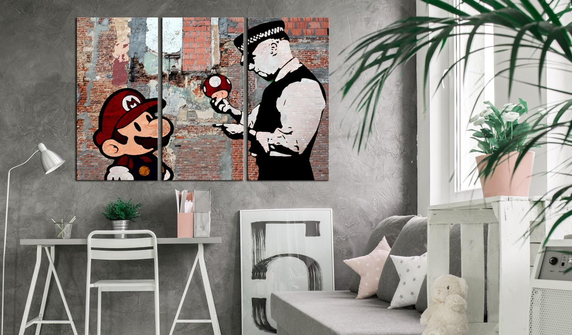 

Obraz - Banksy: Ostrzeżenie (rozmiar 120x80)
