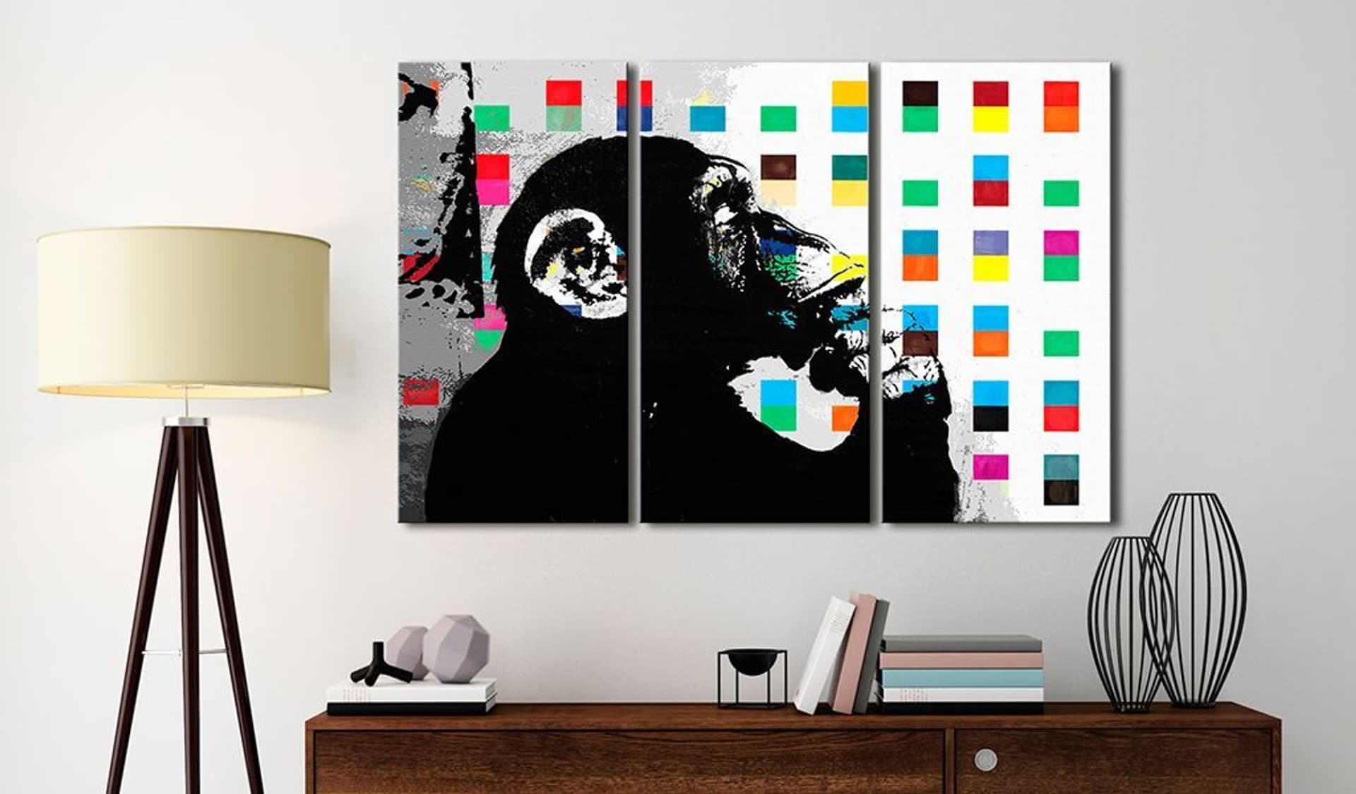 

Obraz - The Thinker Monkey by Banksy (rozmiar 120x80)