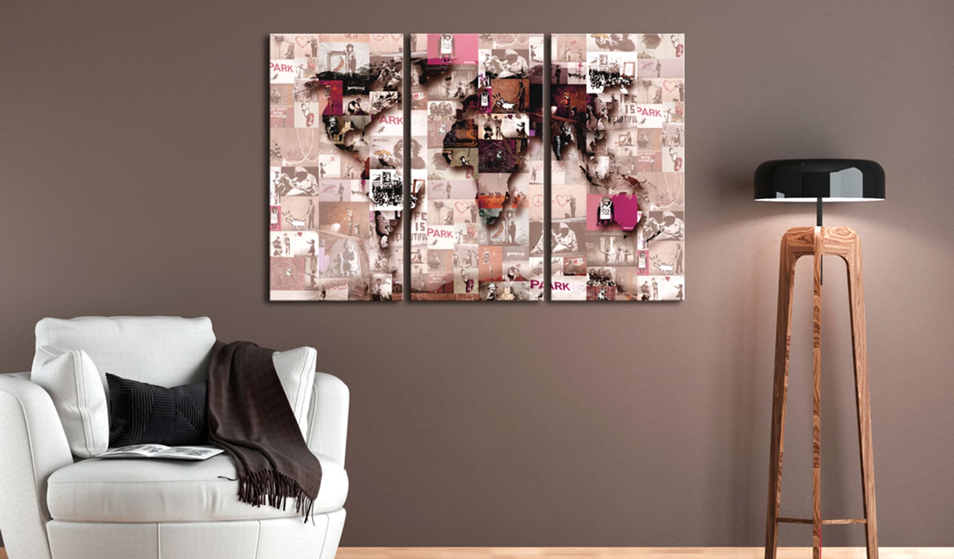 

Obraz - Banksy Graffiti Collage (rozmiar 120x80)