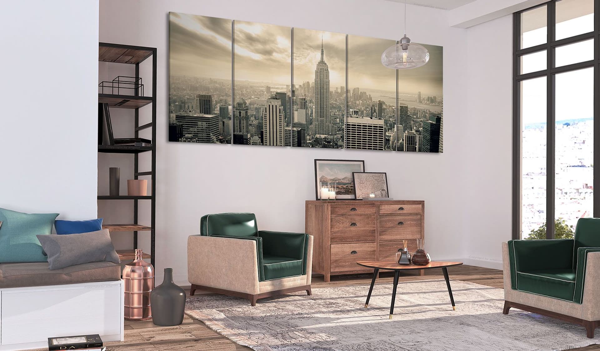 

Obraz - Beżowy Manhattan (rozmiar 225x90)