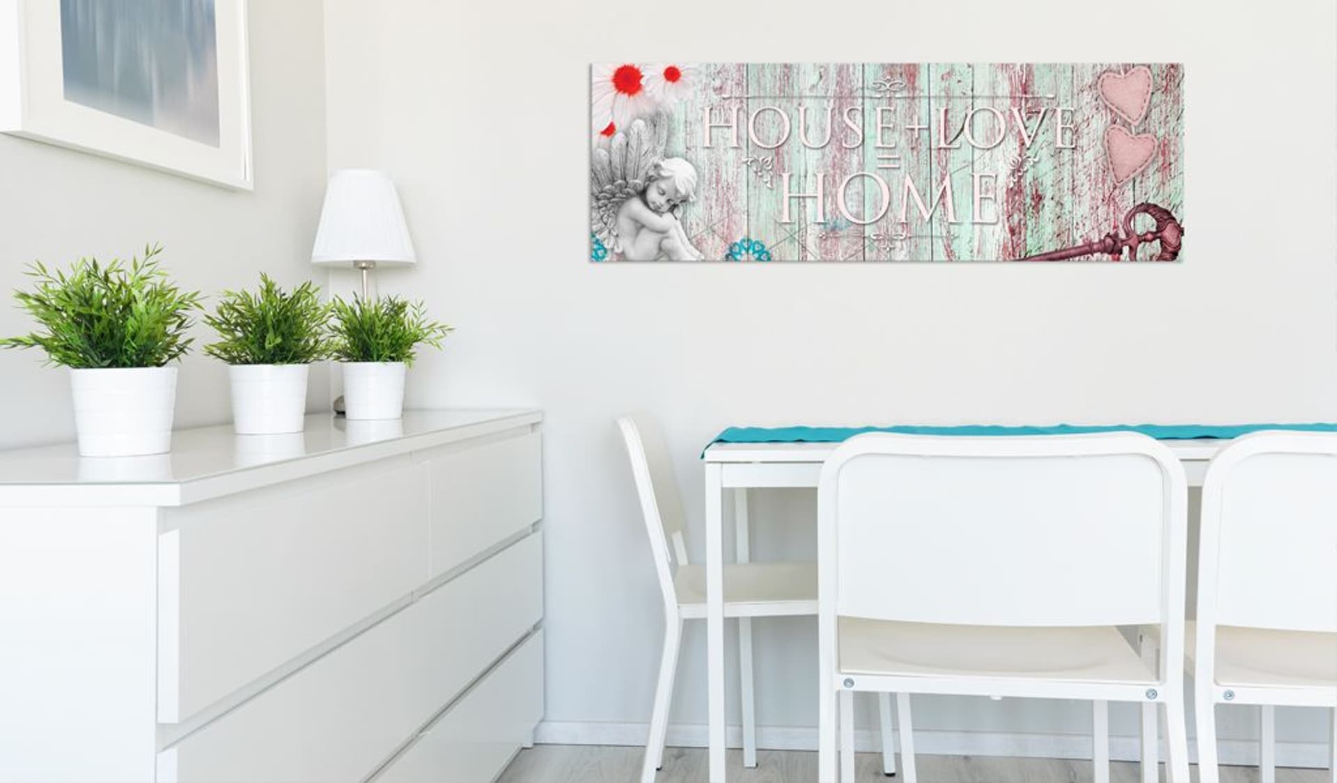 

Obraz - Home: House + Love (rozmiar 150x50)