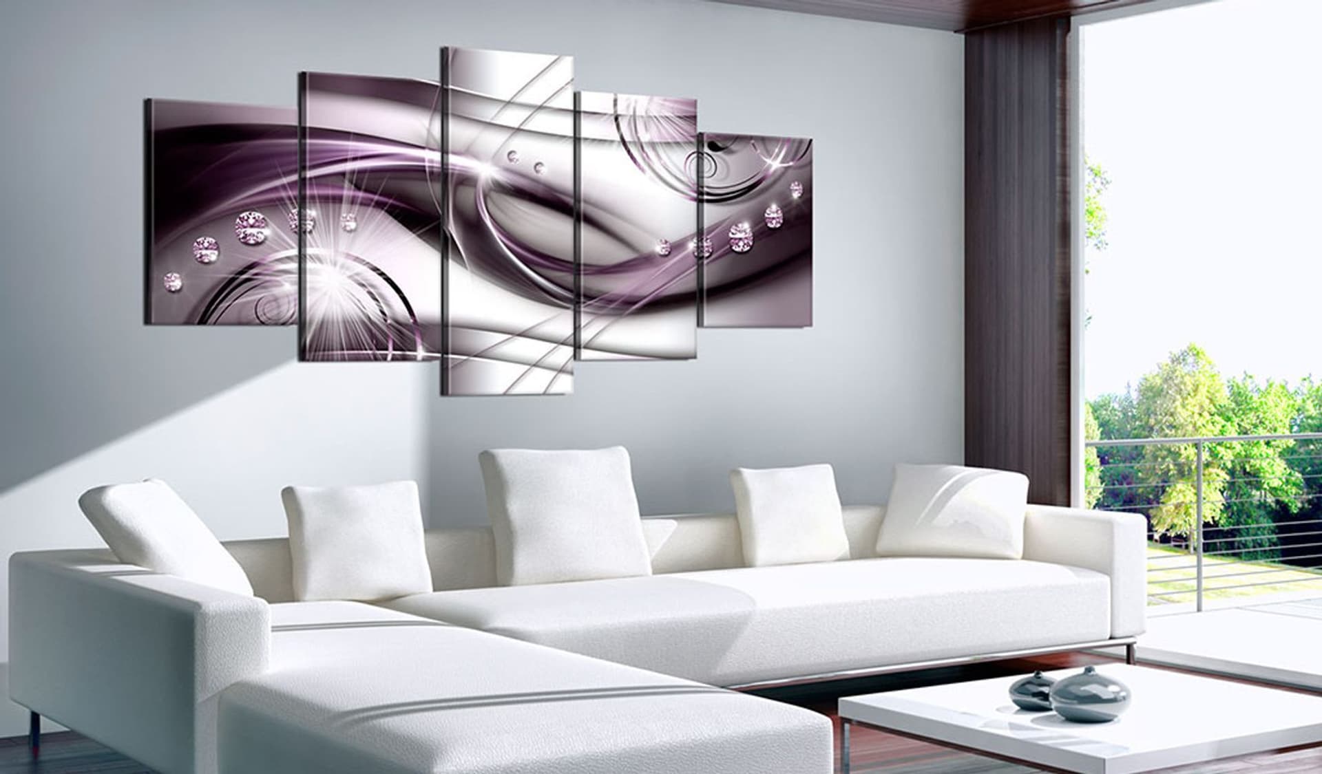 

Obraz - Fioletowy blask (rozmiar 200x100)