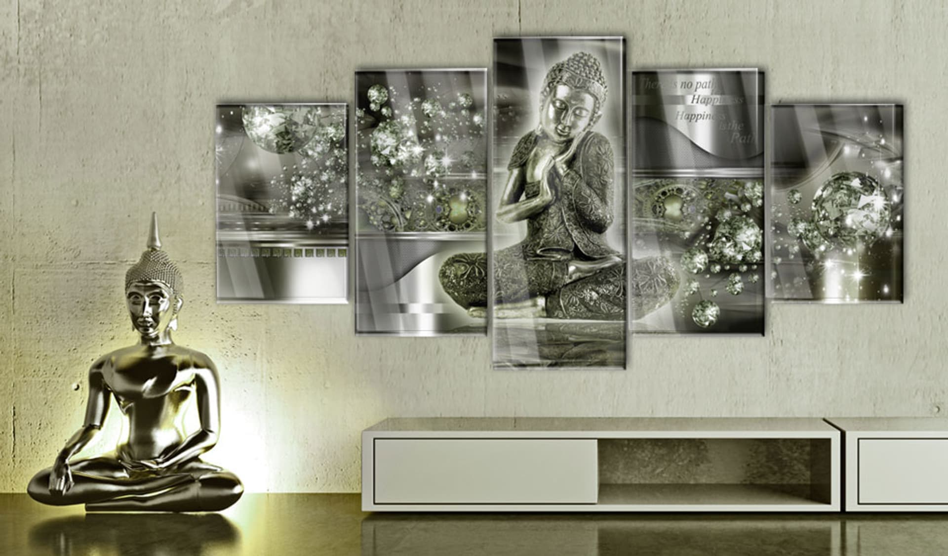 

Obraz na szkle akrylowym - Szmaragdowy Budda [Glass] (rozmiar 100x50)