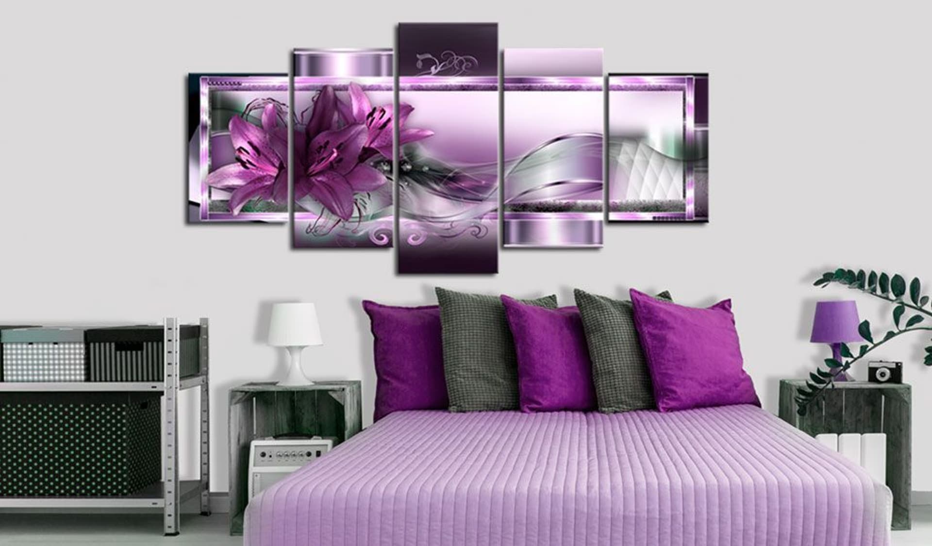 

Obraz - Purpurowe lilie (rozmiar 225x112.5)