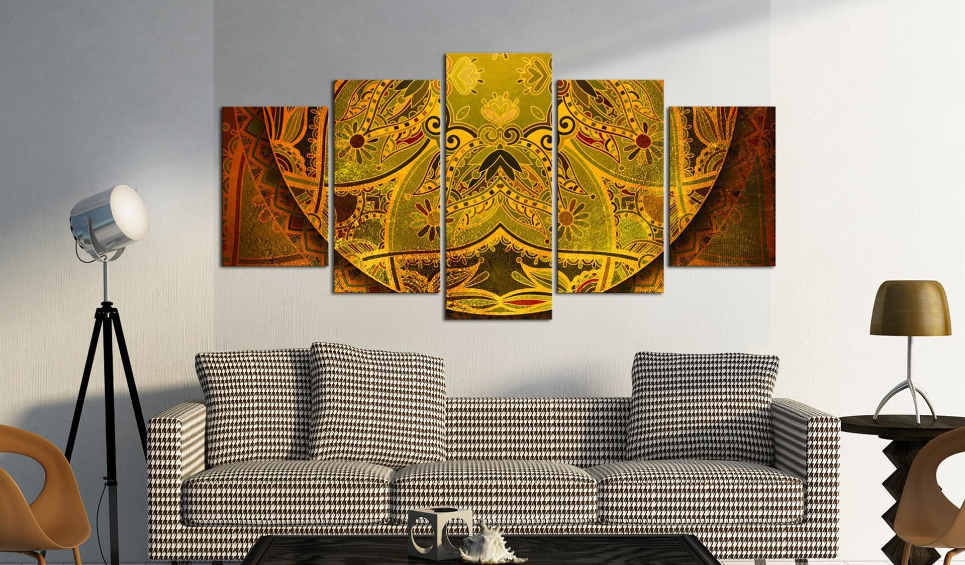 

Obraz - Mandala: Złota siła (rozmiar 100x50)