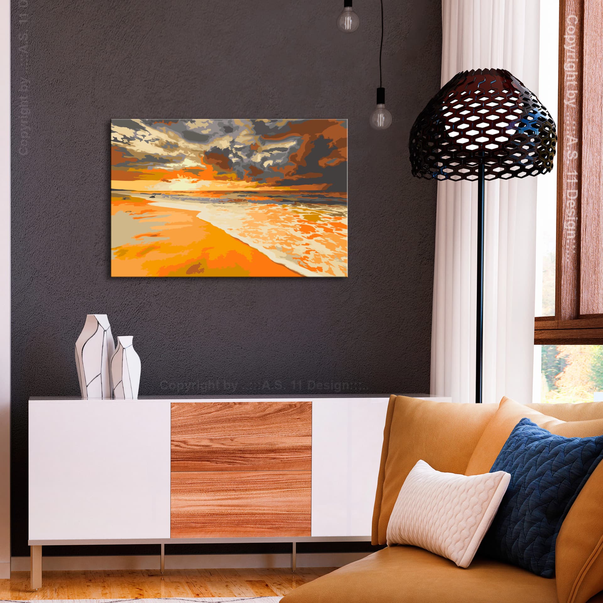 

Obraz do samodzielnego malowania - Złota plaża (rozmiar 60x40)