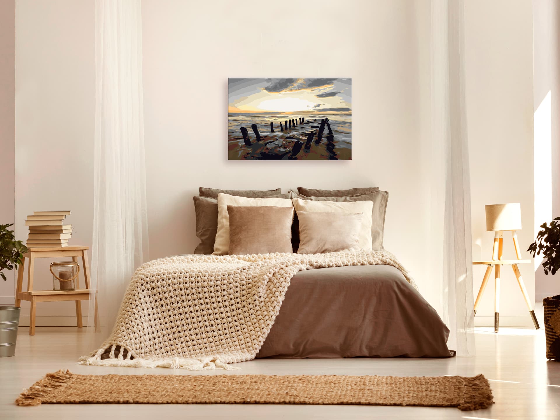 

Obraz do samodzielnego malowania - Plaża (wschód słońca) (rozmiar 60x40)