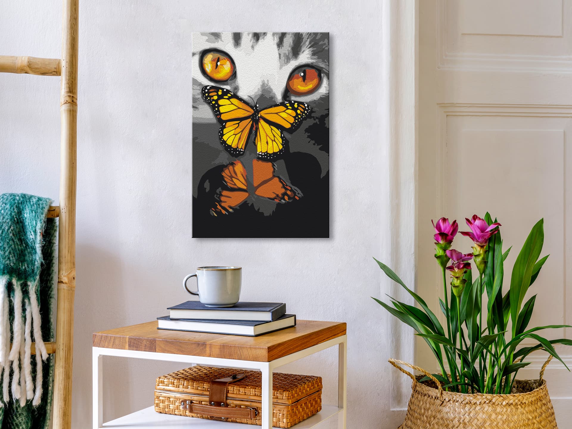 

Obraz do samodzielnego malowania - Kotek i motyl (rozmiar 40x60)