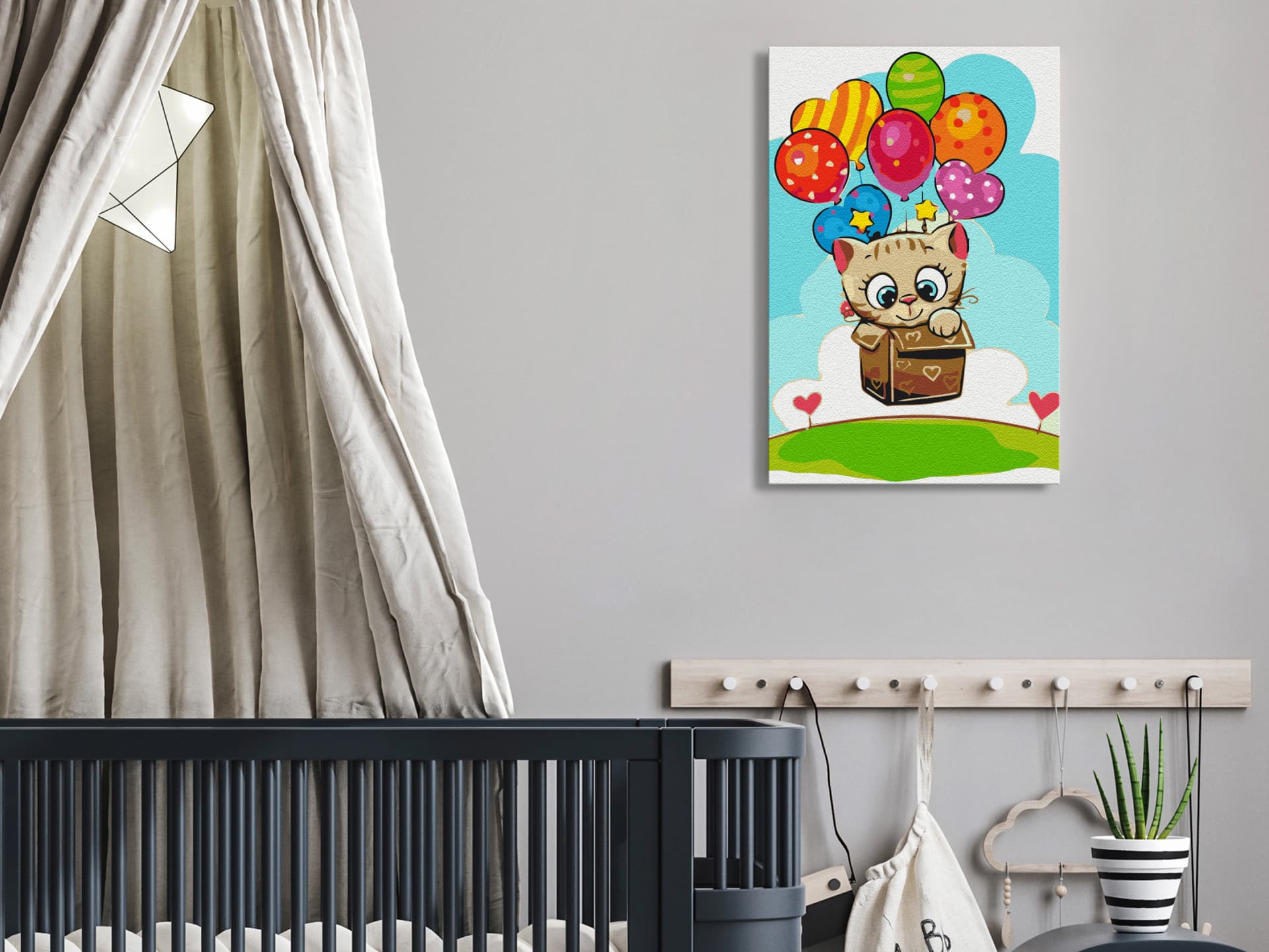 

Obraz do samodzielnego malowania - Kotek z balonikami (rozmiar 40x60)