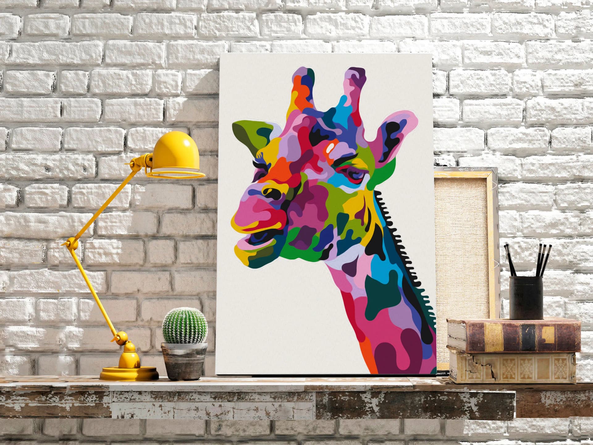 

Obraz do samodzielnego malowania - Kolorowa żyrafa (rozmiar 40x60)