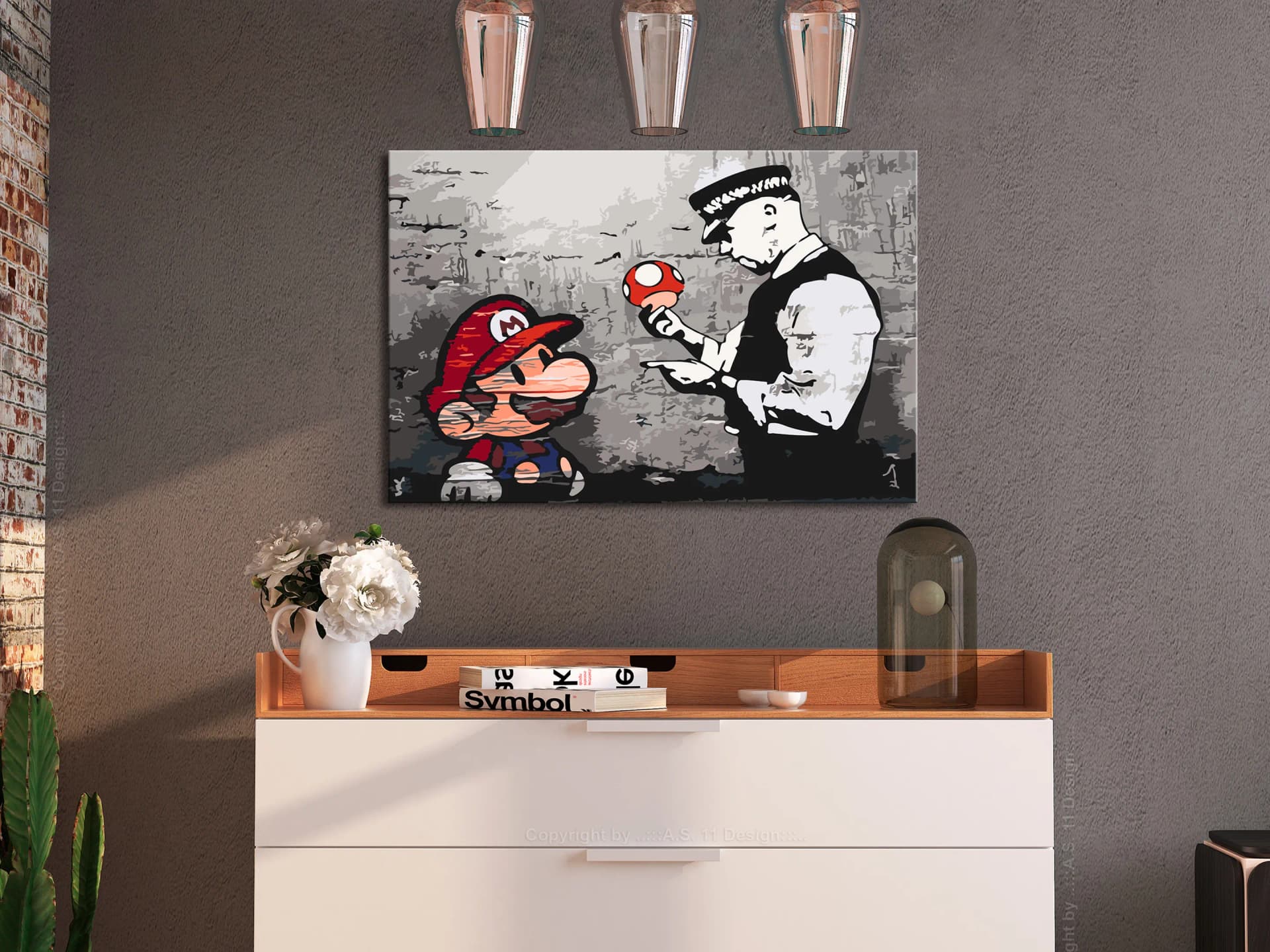 

Obraz do samodzielnego malowania - Mario (Banksy) (rozmiar 60x40)