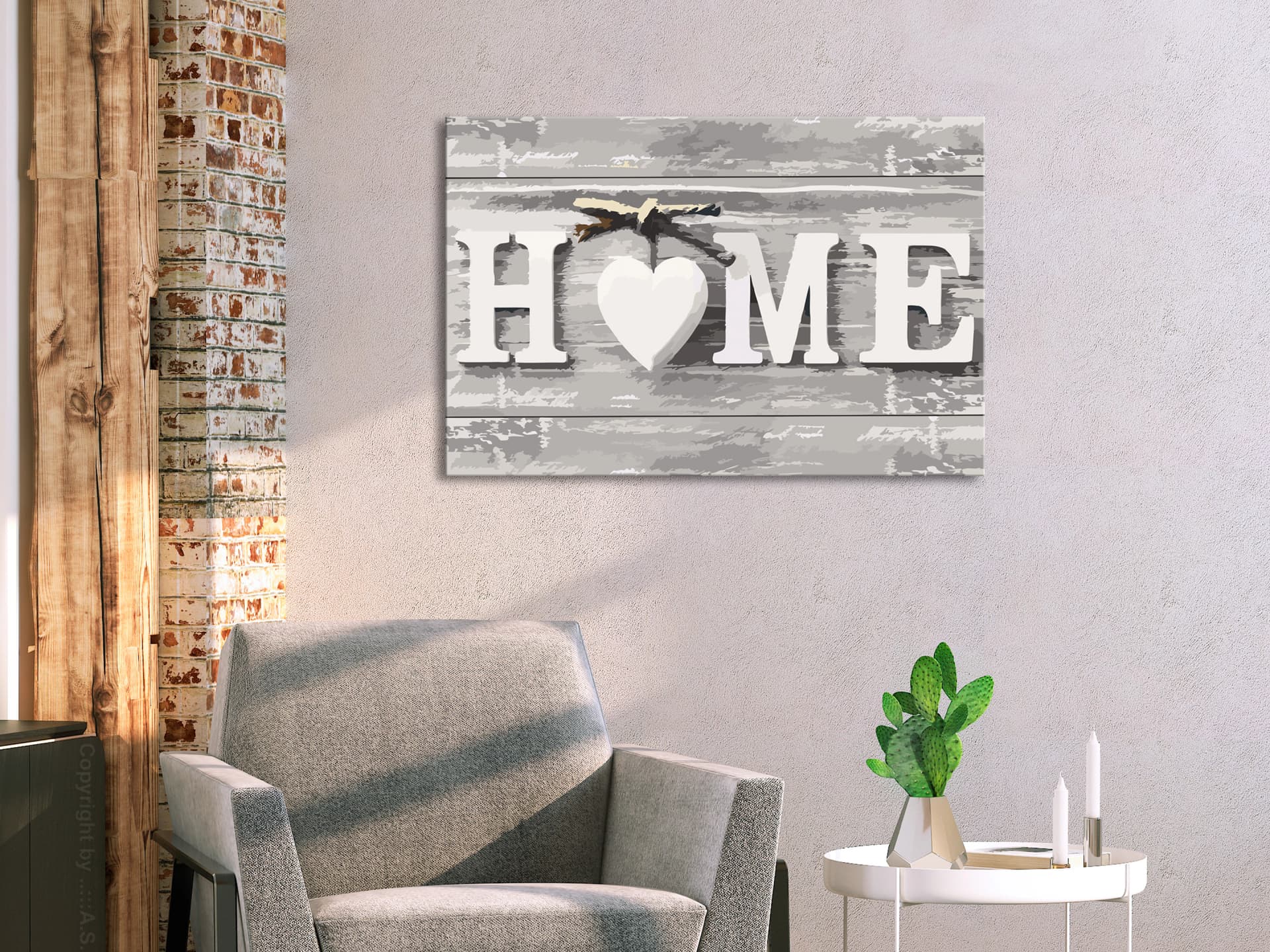 

Obraz do samodzielnego malowania - Home (napis) (rozmiar 60x40)