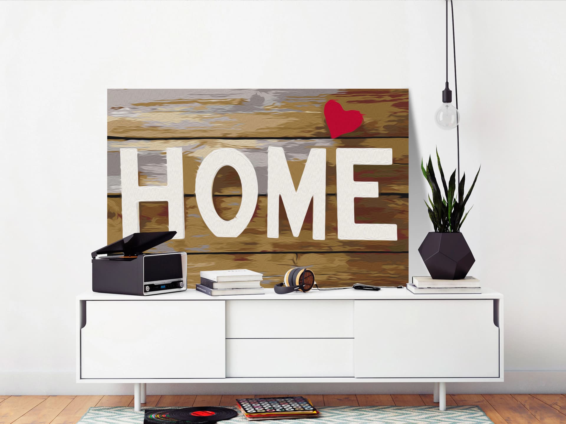 

Obraz do samodzielnego malowania - Home z sercem (rozmiar 60x40)