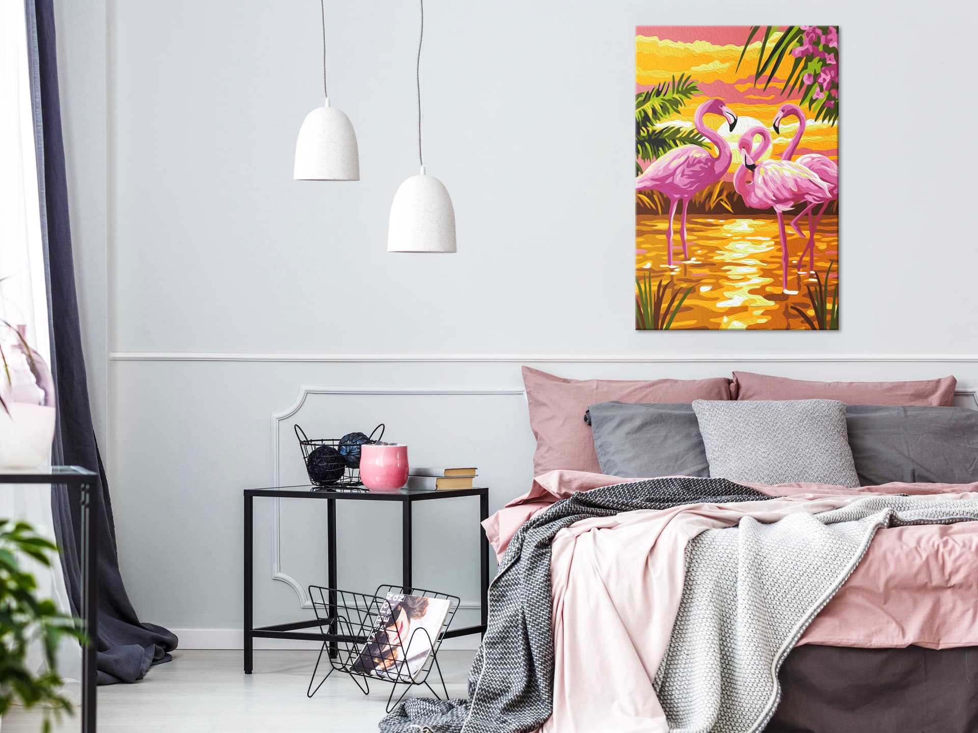 

Obraz do samodzielnego malowania - Rodzina flamingów (rozmiar 40x60)