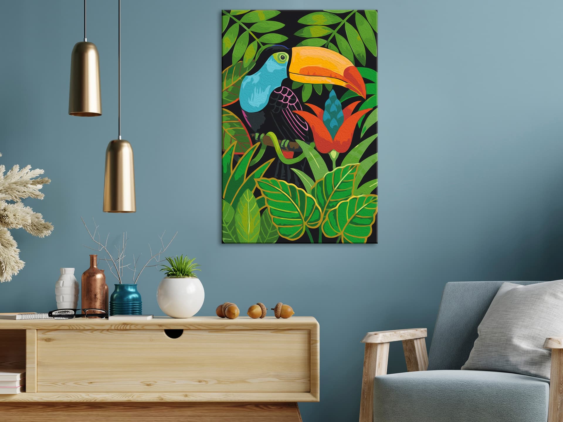 

Obraz do samodzielnego malowania - Piękny tukan (rozmiar 40x60)