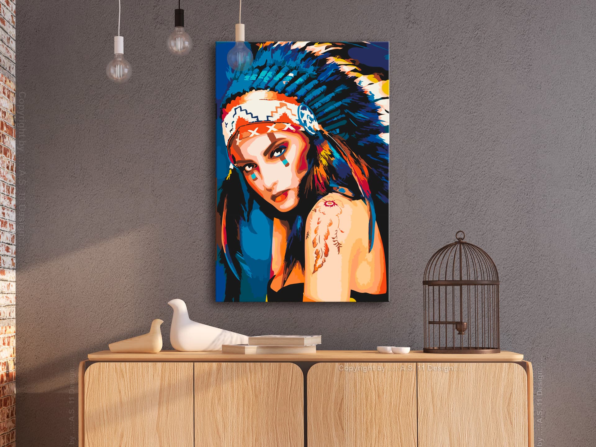 

Obraz do samodzielnego malowania - Indianka (rozmiar 40x60)