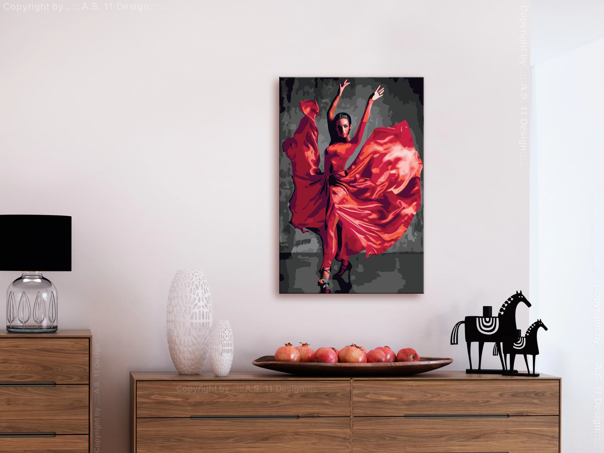 

Obraz do samodzielnego malowania - Czerwona suknia (rozmiar 40x60)
