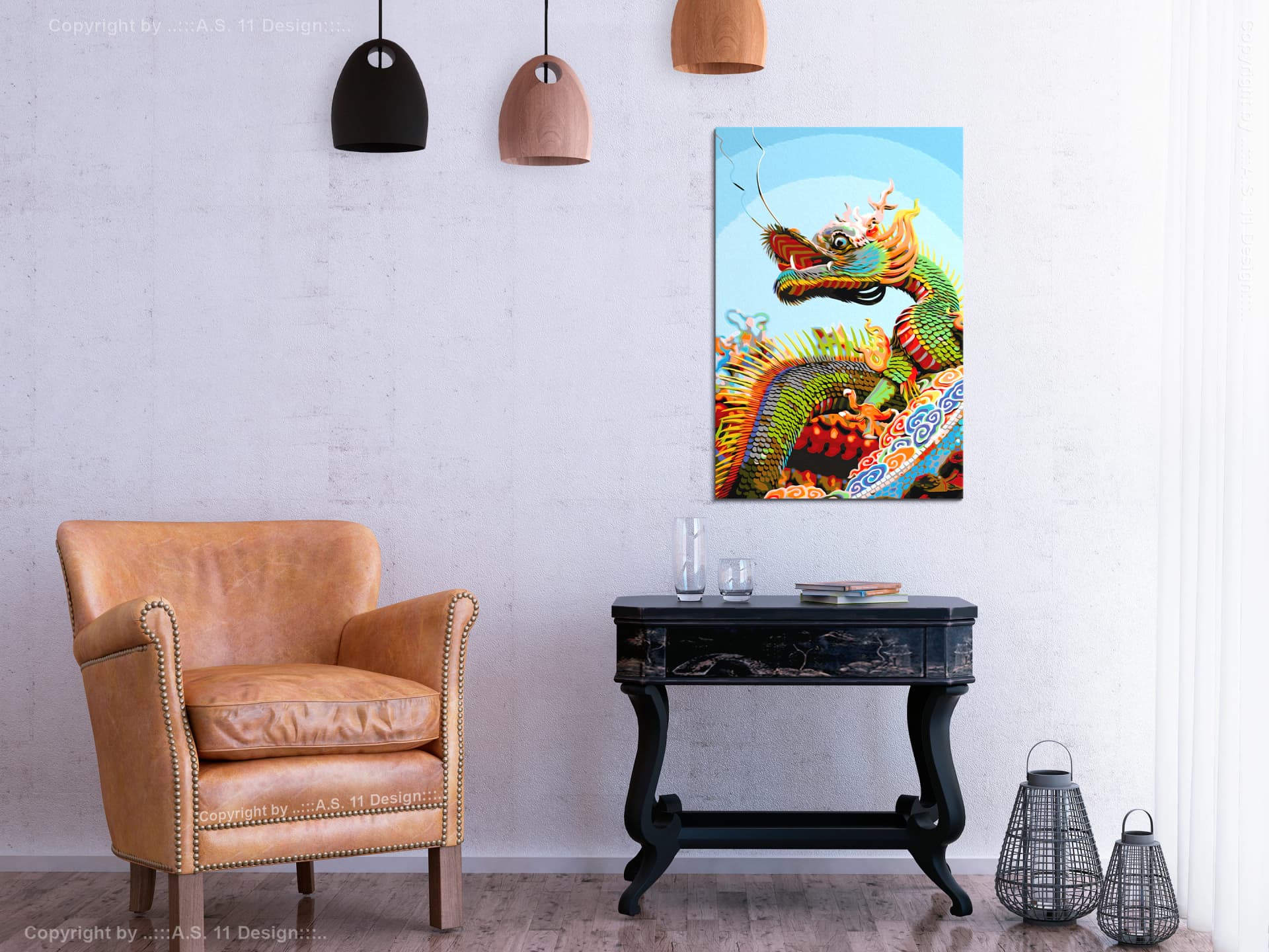 

Obraz do samodzielnego malowania - Kolorowy Dragon (rozmiar 40x60)