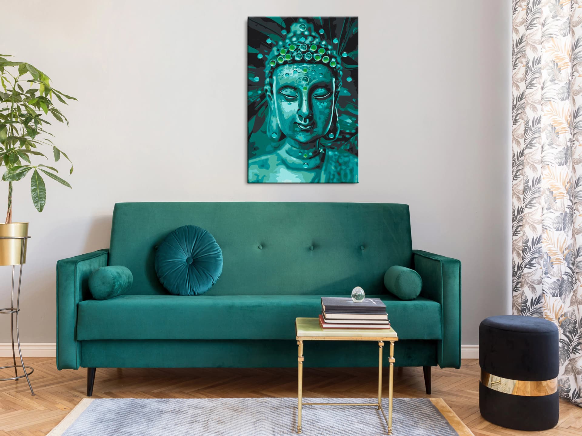 

Obraz do samodzielnego malowania - Szmaragdowy Budda (rozmiar 40x60)