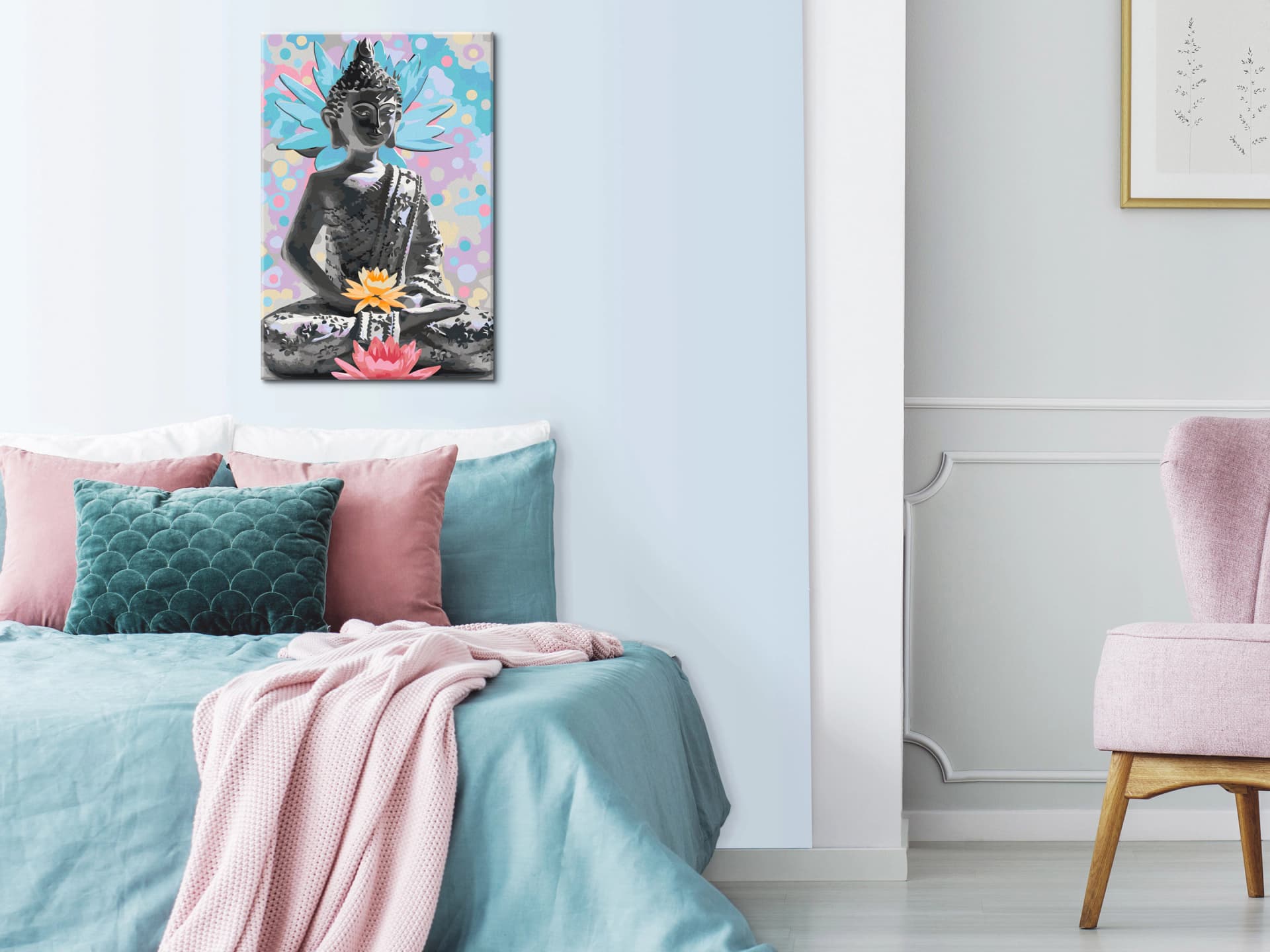

Obraz do samodzielnego malowania - Tęczowy Budda (rozmiar 40x60)